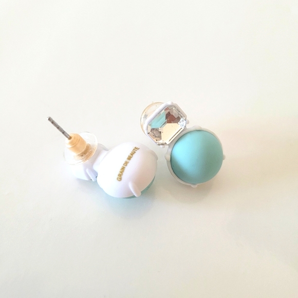 Set of 2 Pastel Colored KOREAN Stud Earrings -Bow Design & Rhinestone Design - Picture 2 of 8